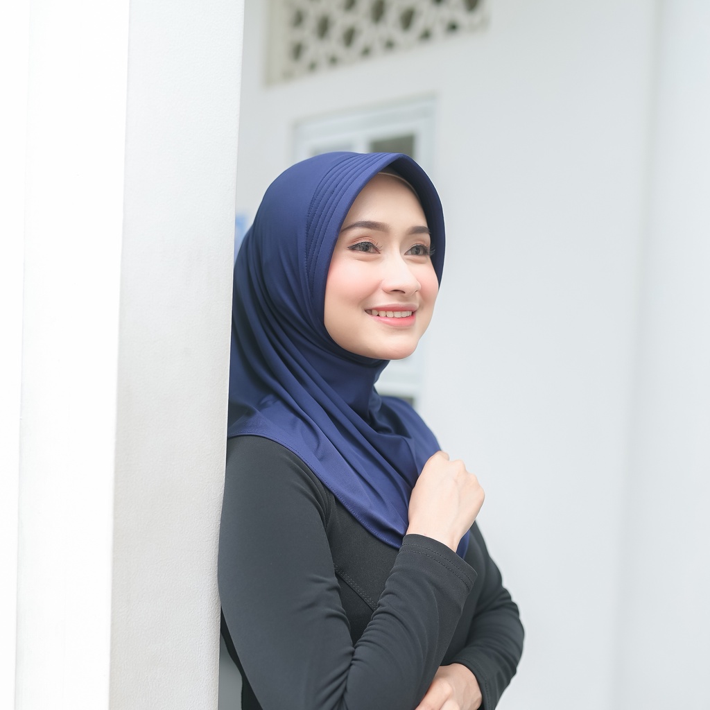 Hijab Bergo Jersey Hamidah / Bergo Jersey menutup dada / Hijab instan jersey Sarah / bergo sport jersey