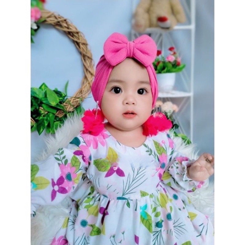 Turban Anak bayi Anting Bunga lucu 0-2 Tahun