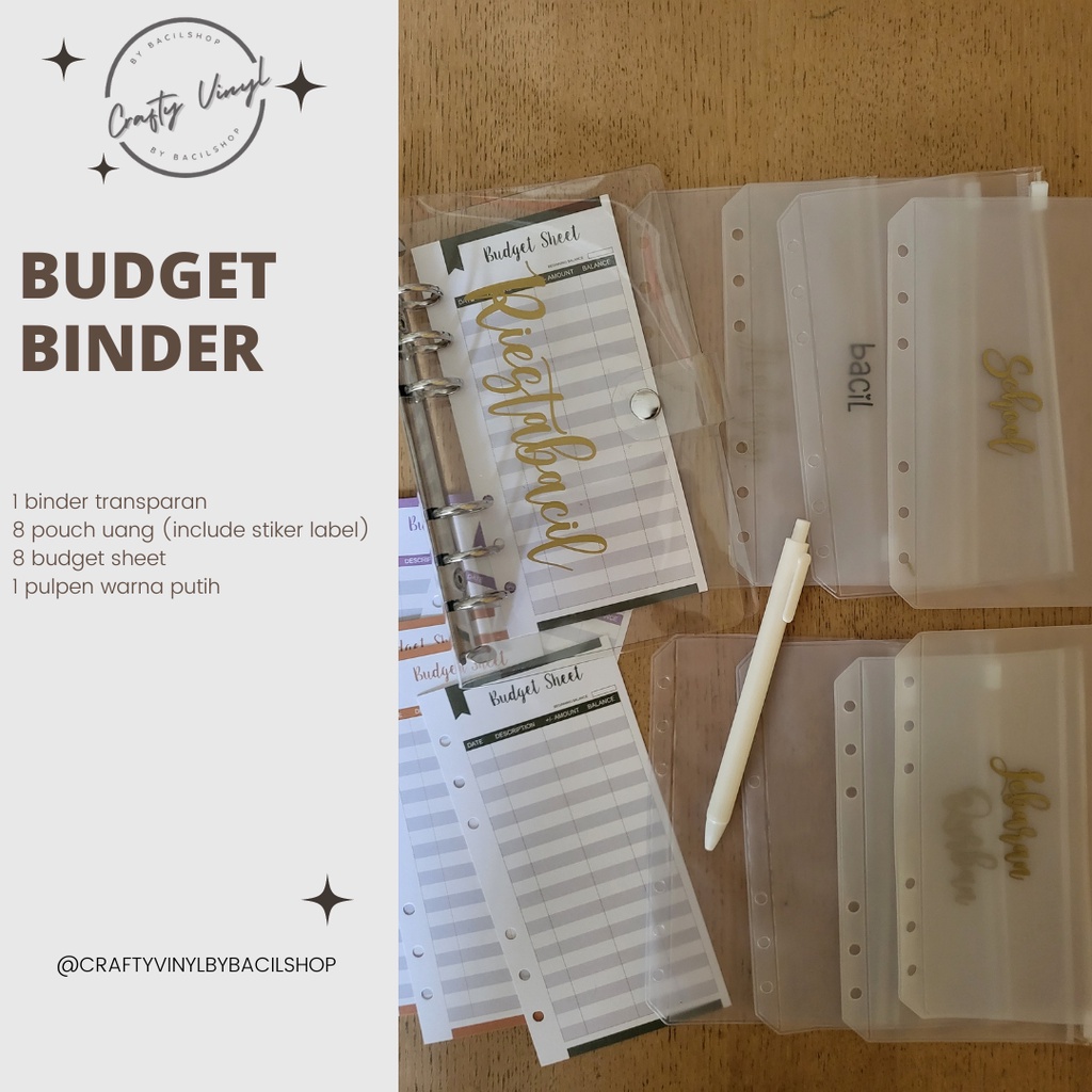

Budget Binder Cash Binder Budget Planner Cash Planner Binder Uang Binder Sinking Fund Transparan full set