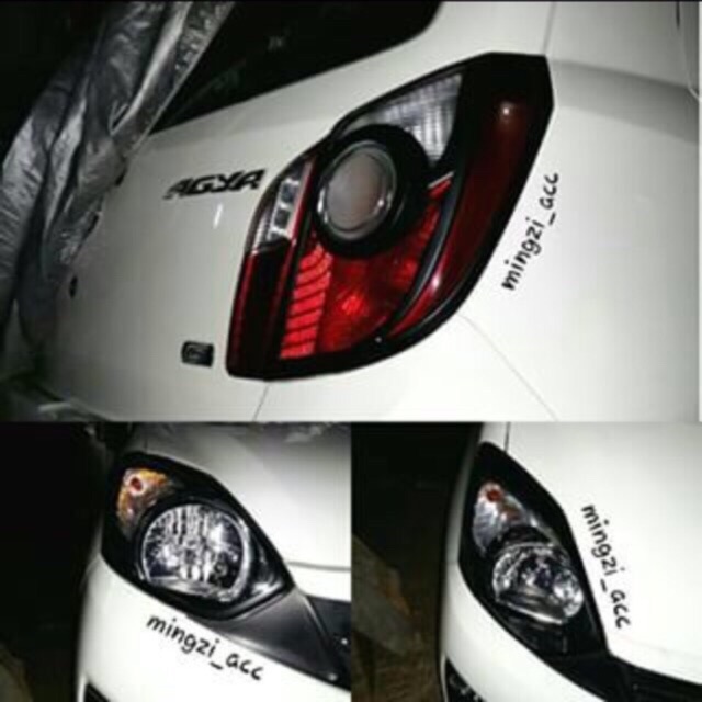GARNISH GARNIS LAMPU TOYOTA AGYA / AYLA HITAM
