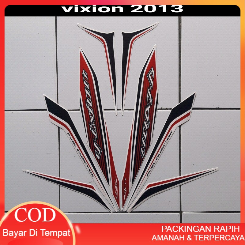 Decal Emblem stiker body motor new vixion 2013 putih Terlaris / Termurah