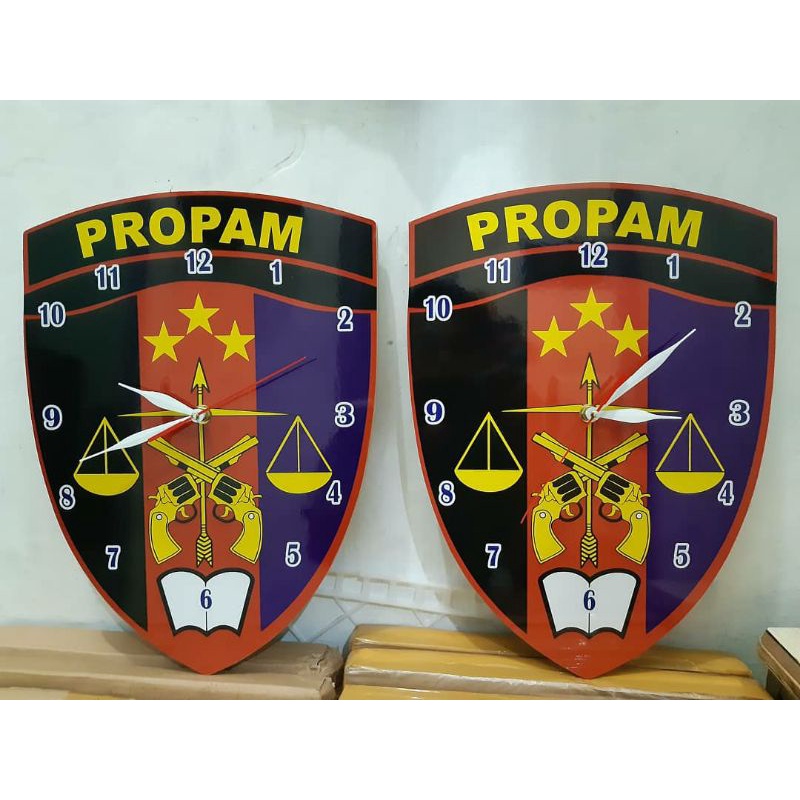 JAM DINDING BESAR CUSTOM LOGO PROPAM POLRI