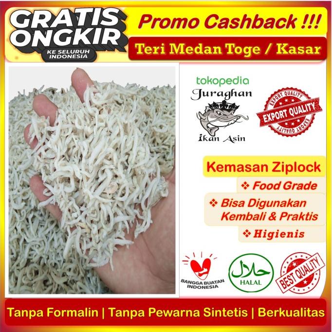 

[COD] Ikan Asin Teri Medan Toge Putih Enak, Bergizi, dan Premium, 500 Gr [COD]