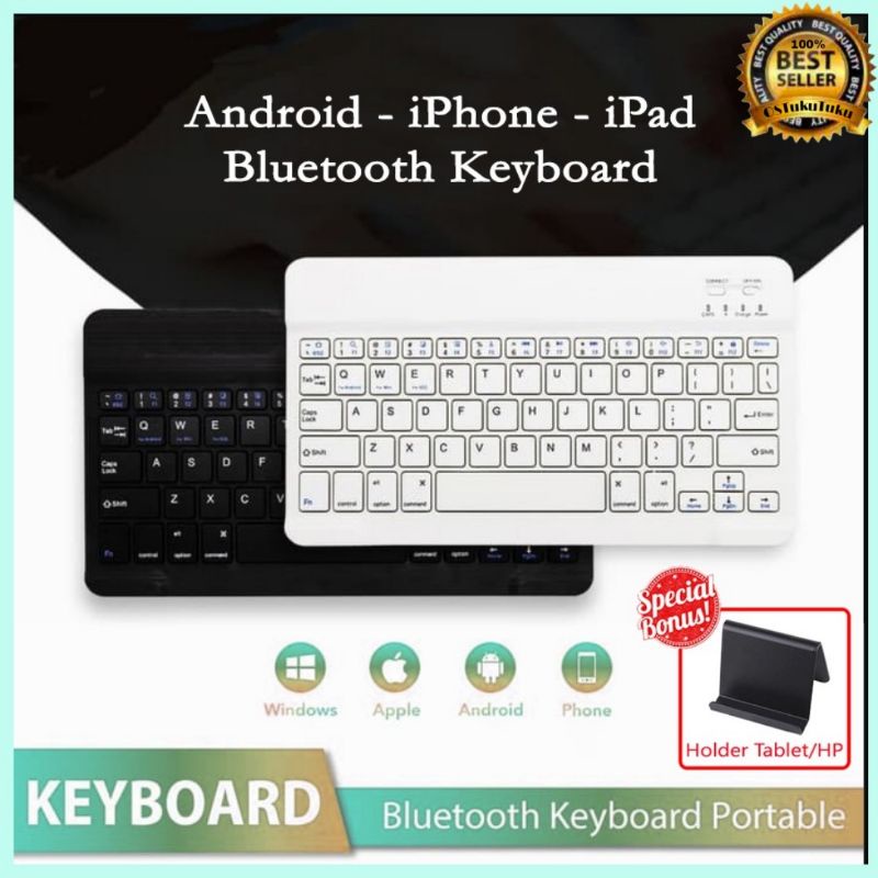 Wireless Slim Keyboard Bluetooth iPad Tablet Tab Android Mac Windows hp laptop