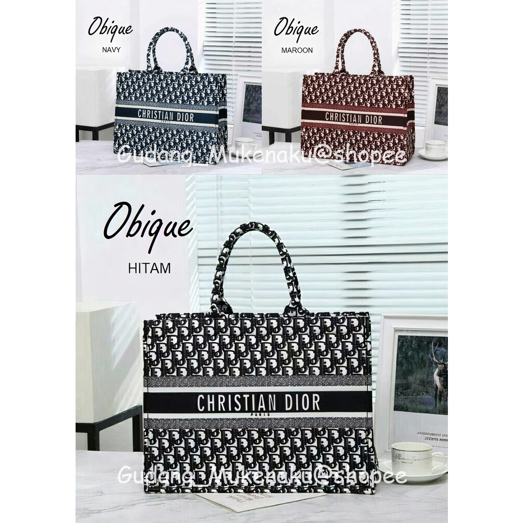 Gudang_mukenaku Tas Obique CD DR Tote Bag Wanita Tas Selempang Wanita Branded Tas Wanita Fashion Wanita COD bisa bayar ditempat tujuan