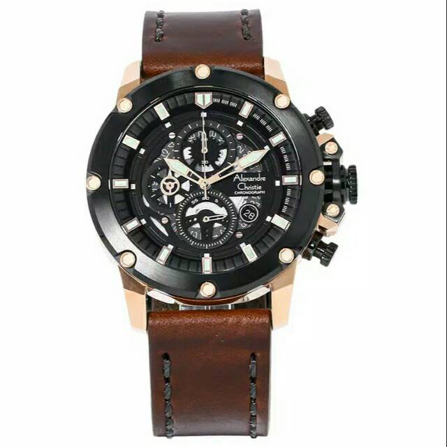 Alexandre Christie AC 6416 MC Chronograph Man Leather Strap