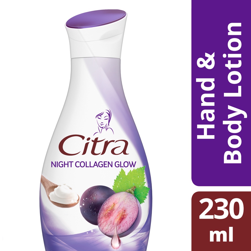 Citra Night Collagen Glow Hand & Body Lotion 230 ml Shopee Indonesia