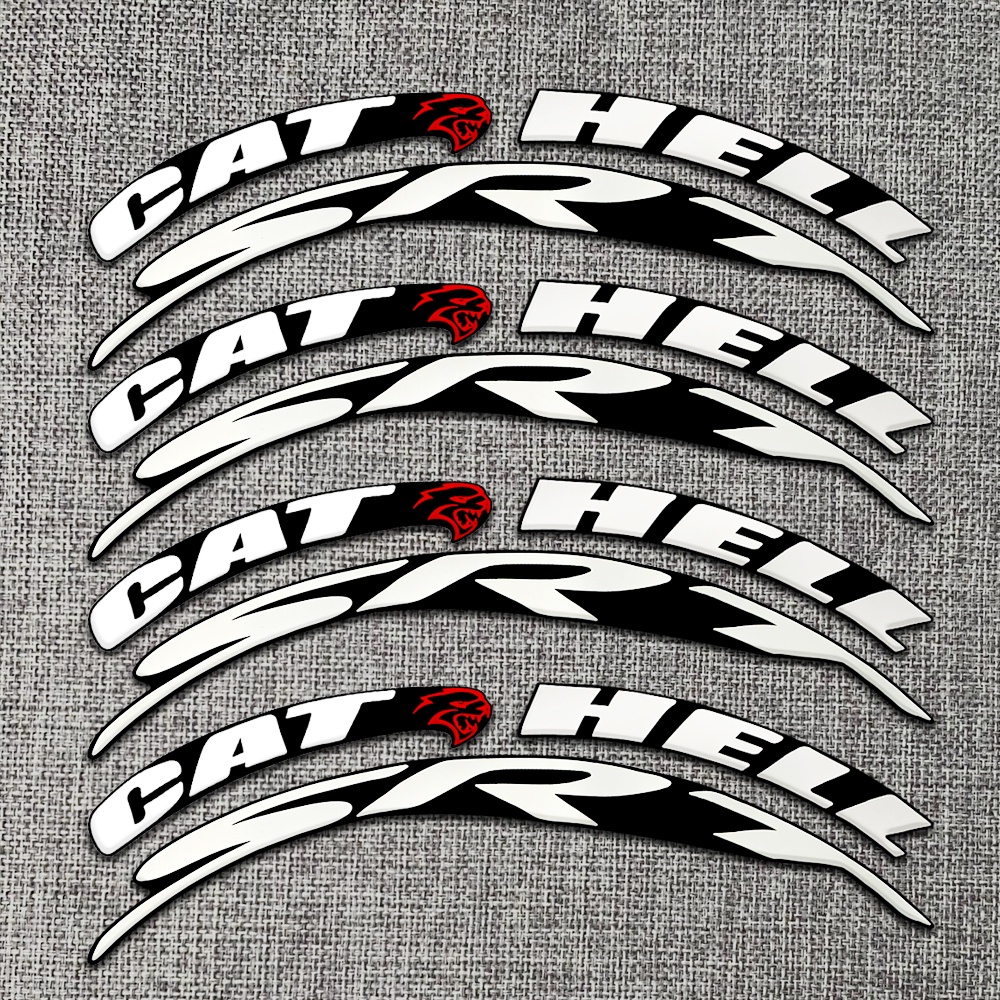 1 Set Stiker Ban Mobil Motif Tulisan Hellcat Srt 3d Ukuran 11.96cm,Can Decorate 1 Wheel