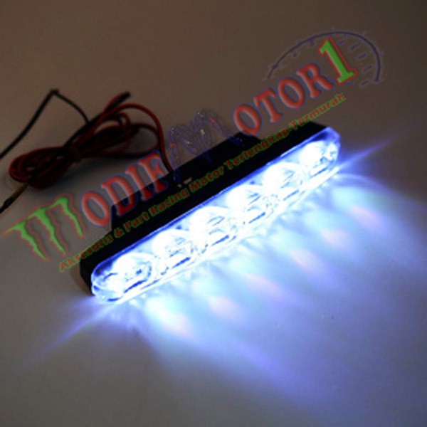 Lampu Tembak DRL Motor Mobil 6 Led Xenon Waterproof