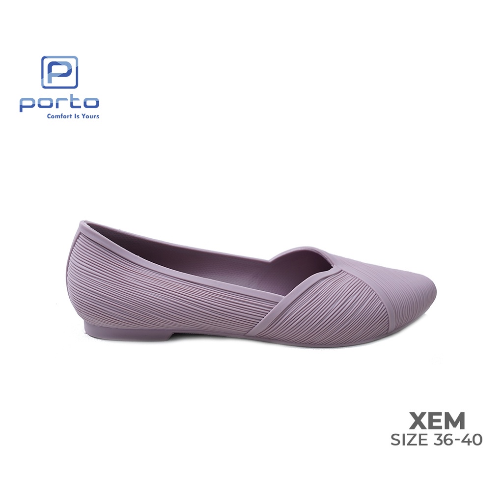 sogo PORTO LADY XEM Sepatu Flat Shoes Wanita Terbaru Anti Slip Model Korea Nyaman dan Tahan Sepatu Jelly Wanita