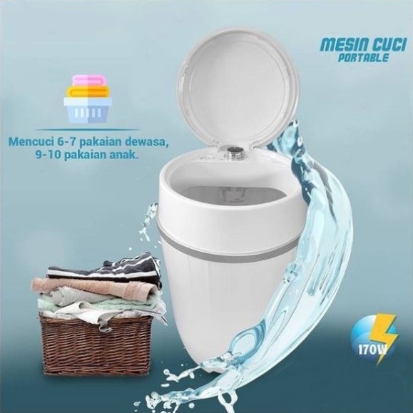 Barnik88 Mesin Cuci Praktis Mini Portable Mesin Cuci Kapasitas 3.5KG 1 Tabung Mesin Cuci Kecil Simple