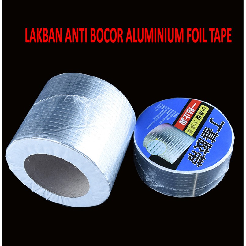 Lakban Anti Bocor Aluminium Foil Tape Tahan Panas Waterproff Taperoff 5 cm x 5 m