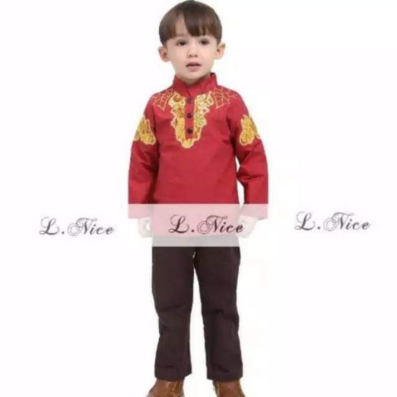 Setelan Koko anak lnice merah