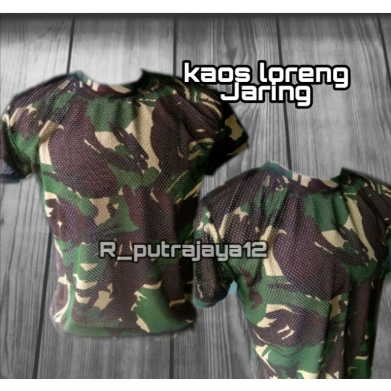 kaos loreng Jaring