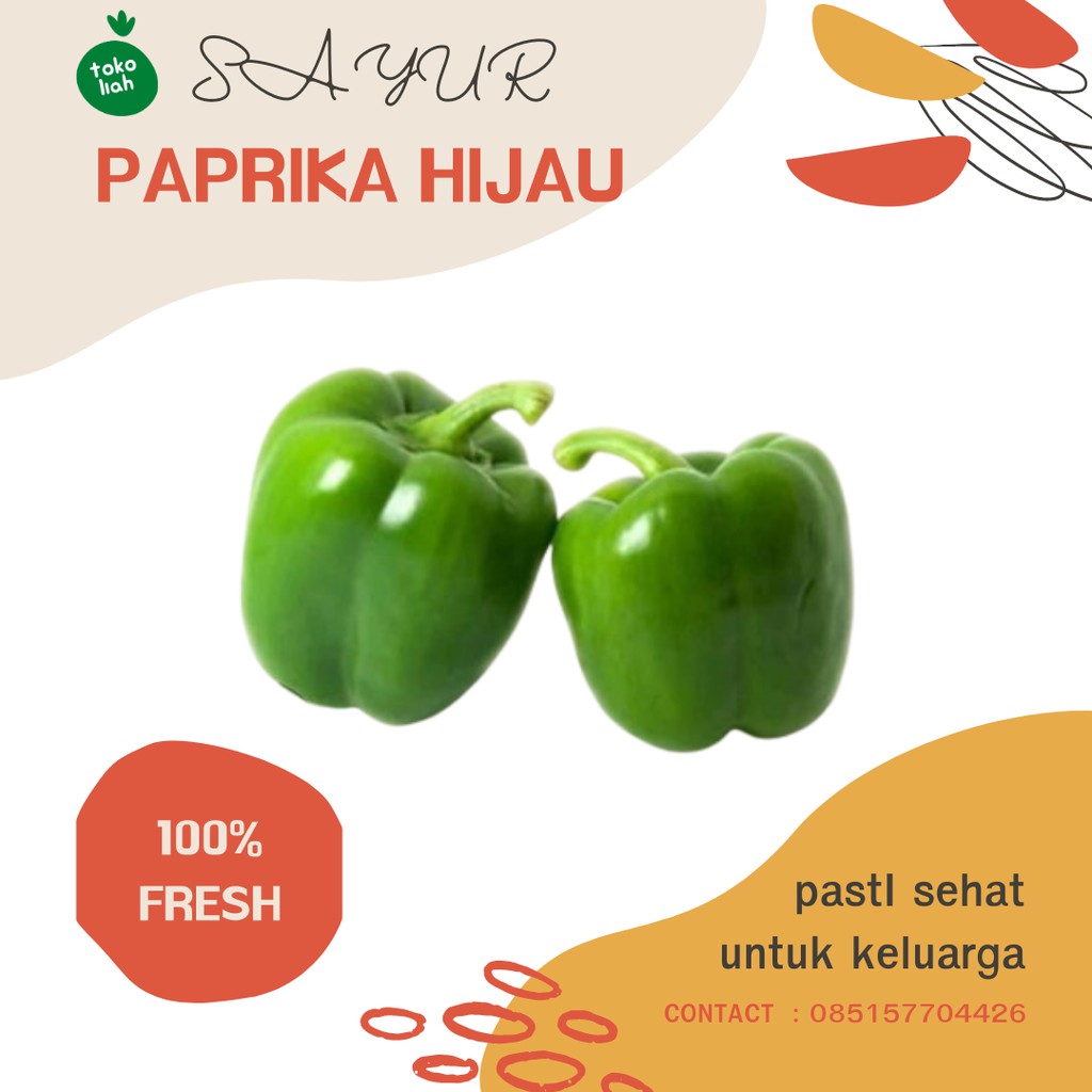 

PAPRIKA HIJAU SUPER PAPRIKA SAYUR SEGAR GREEN PAPRIKA 500 gr