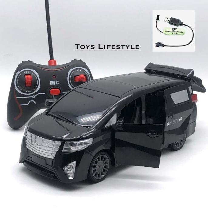 Mainan Mobil Remot Kontrol Alphard (Buka Pintu Dengan Remot) - Hitam