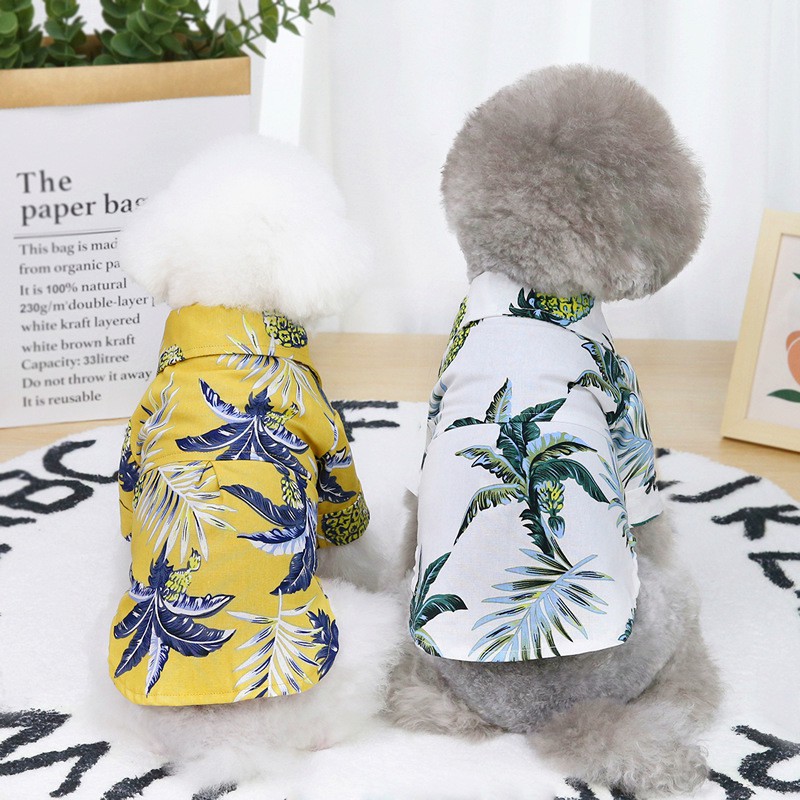 Cute Pet Clothes Summer Shirt - Hawaii/ Baju Binatang Lucu Musim Panas Hawaii Style