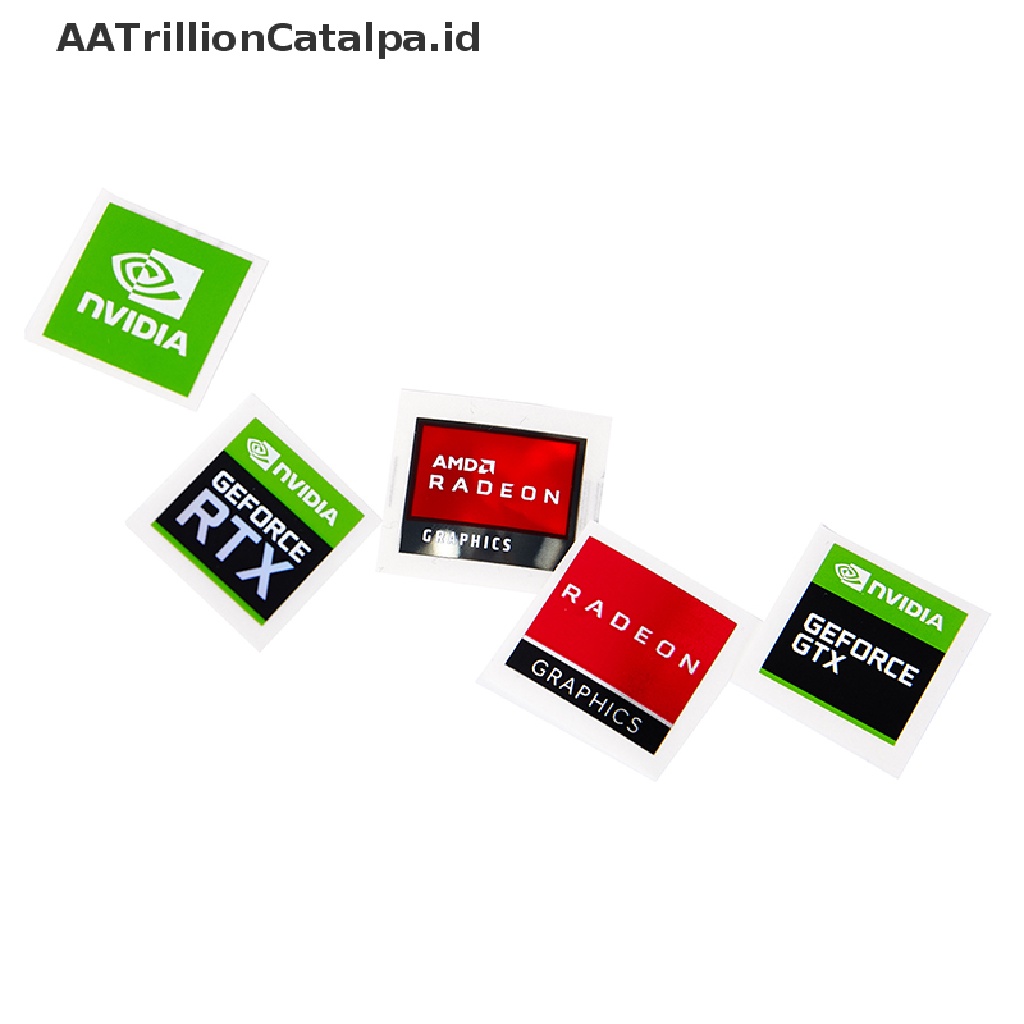 Aatrillioncatalpa AMD NVIDIA / RTX / GTX Stiker label Kartu Grafik Untuk laptop