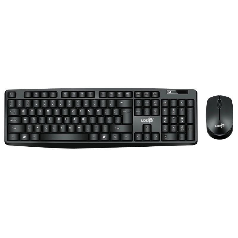 LDKAI Wireless Keyboard Mouse Combo Set Ergonomic 2.4GHz - GR-70 - Black