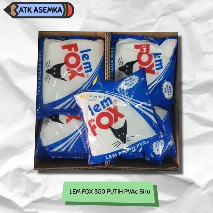 

LEM FOX 350 PUTIH PVAc Biru / LEM SLIME 350 GRAM Atk