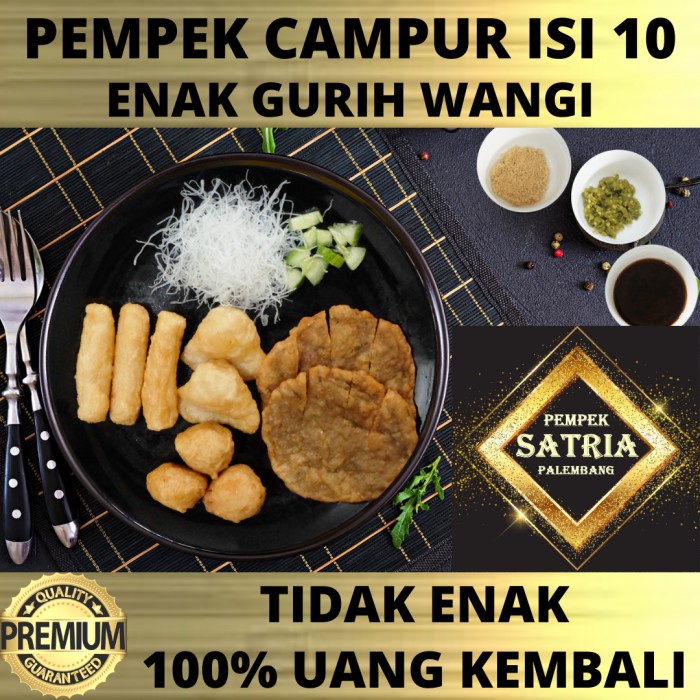 

Pempek Satria Palembang campur mix isi 10 pcs frozen Jakarta Barat - BARU