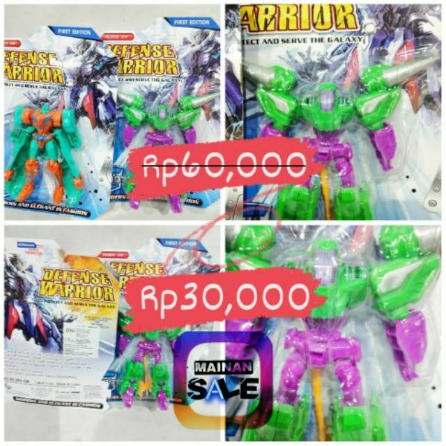 Mainan robot transformer mobil