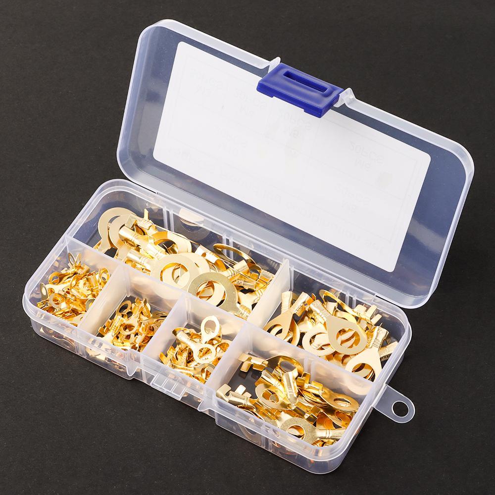 Solighter 150PCS / Kotak Konektor Terminal Spade Crimp M3 / M4 / M5 / M6 / M8 / M10
