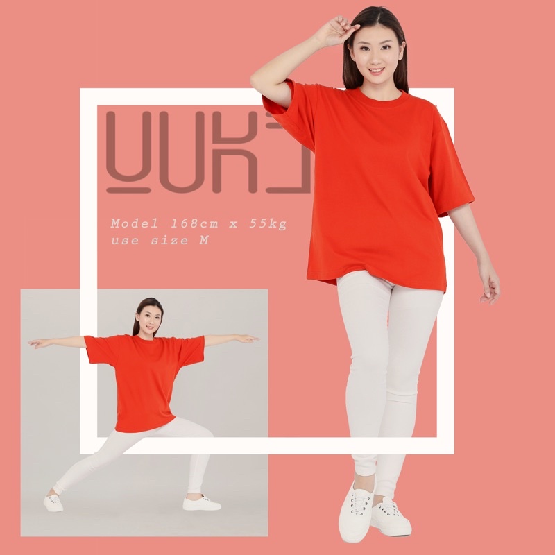 KAOS POLOS OVERSIZE PRIA &amp; WANITA COTTON COMBED 24s TSHIRT OVERSIZED