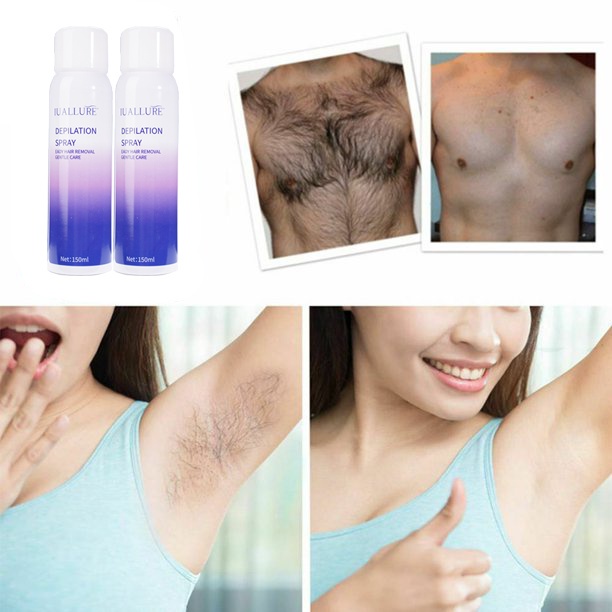 Krim penghilang bulu bagian pribadi Spray Penghilang Rambut Hair Removal Krim Pemutih Dan Penghilang Rambut 150ml Krim penghilang perawatan kulit Menghilangkan bulu dengan lembut tanpa rasa sakit bagian pribadi dan seluruh tubuh