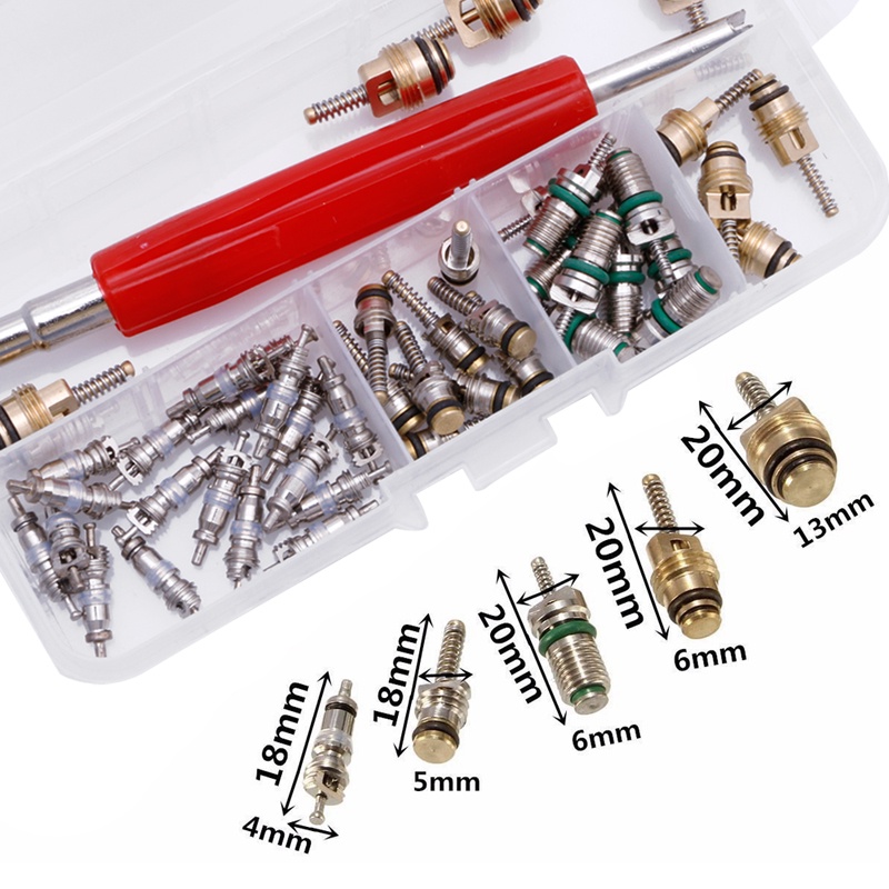 Sun 50pcs Inti Katup Ac Mobil R12 / R134A