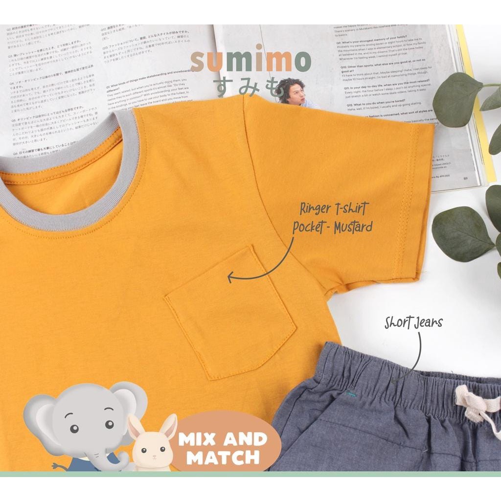 Sumimo T-Shirt Ringers per 2 pcs / Baju Anak