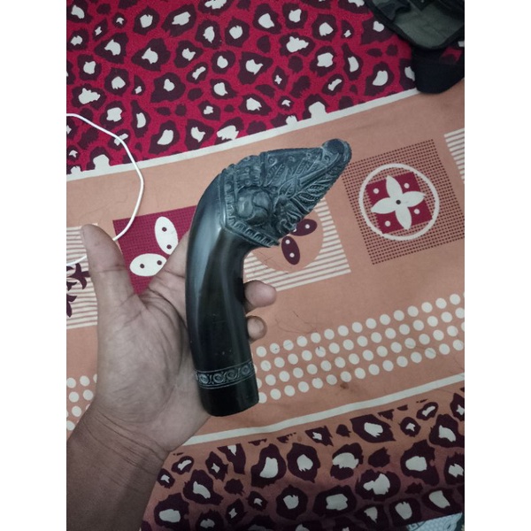 gagang tanduk ukir makara