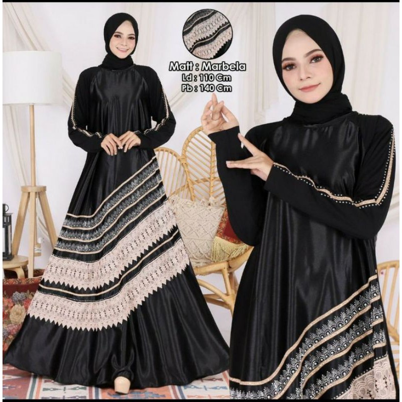 gamis abaya renda bawah