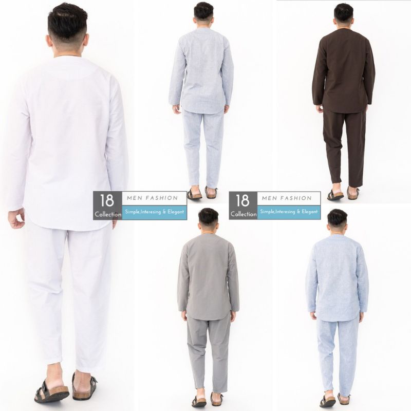 [BEST SELLER] Koko Kurta Pakistan Lengan Panjang Satu Set Dapat Kemeja Dan Celana