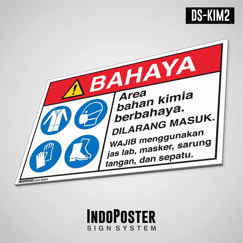 

Safety Sign Rambu K3 PVC ANSI Area Bahan Kimia Berbahaya Dilarang Masuk Bagi Yang Tidak Berkepentingan