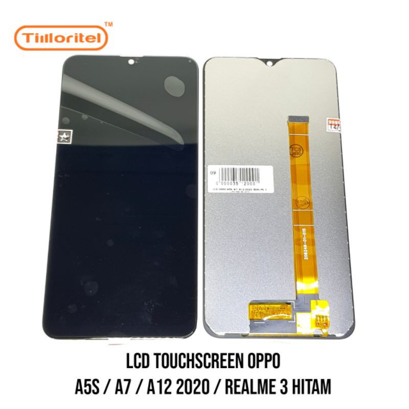 LCD+TS A5S/A7/A12 2020/REALME 3/A11K  BLACK