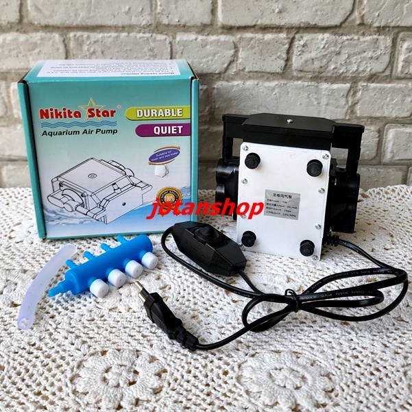 NIKITA STAR NS 30 NS30 Pompa udara aerator airpump kolam ikan aquarium 4 output cabang air pump silent