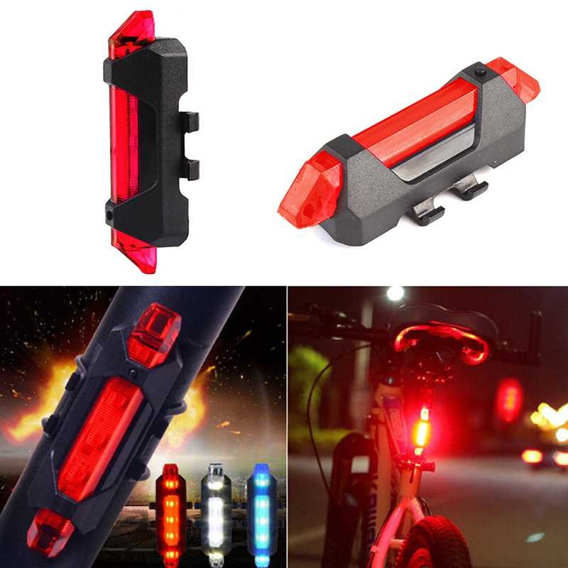 Defensor Lampu Sepeda 5 LED Taillight Rechargeable - DC-918