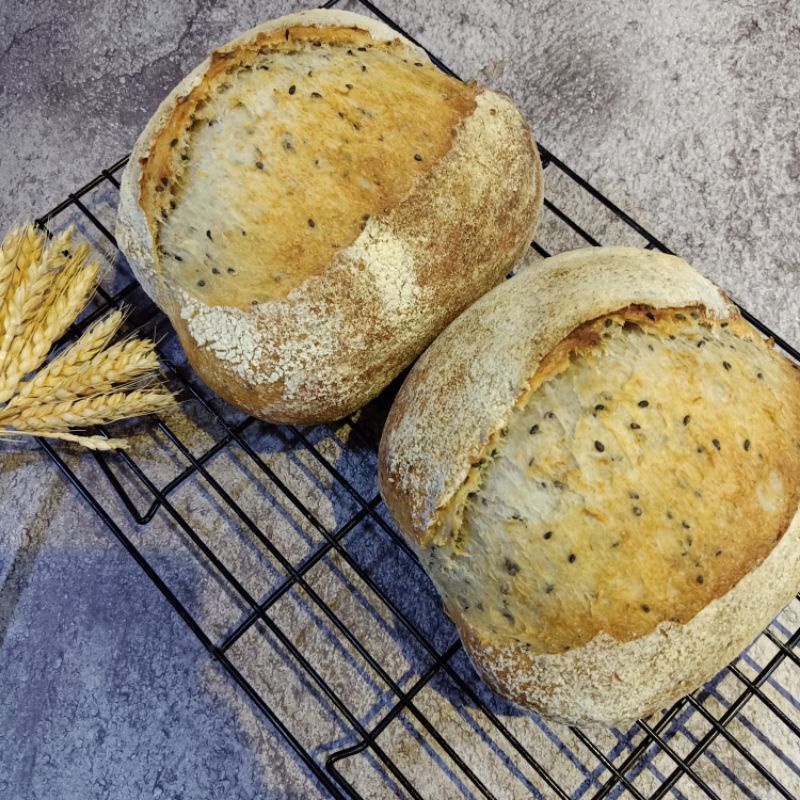 Sourdough Black Sesame, Roti Gandum sehat, Vegan friendly-4