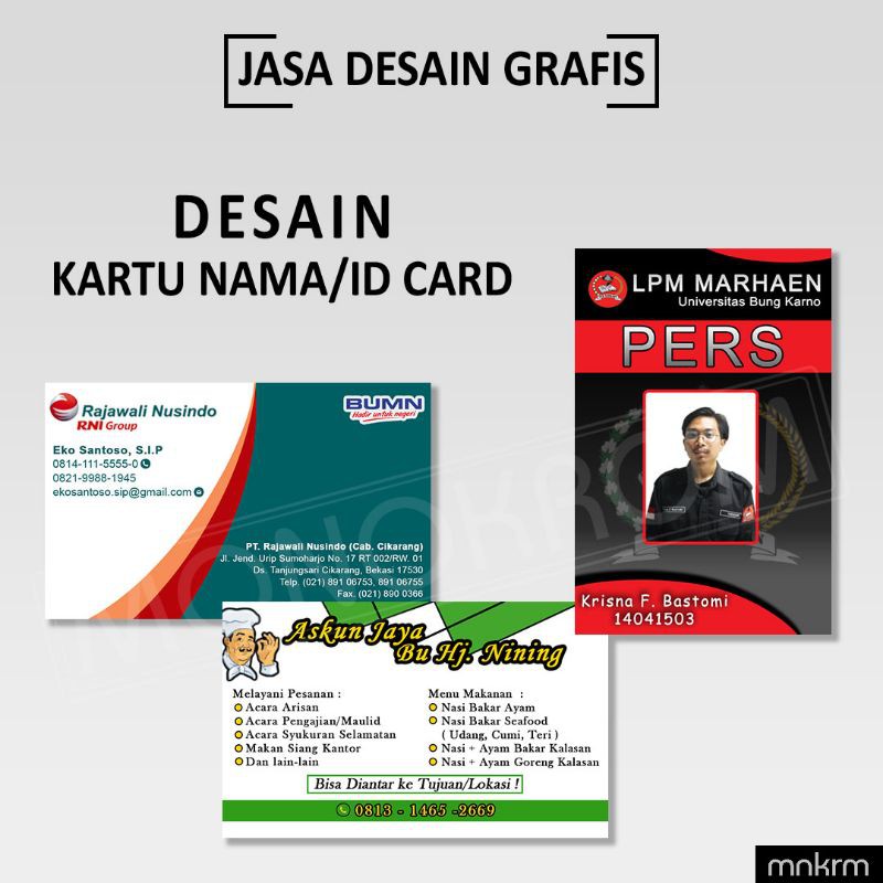 

Jasa Desain Kartu Nama/ID Card