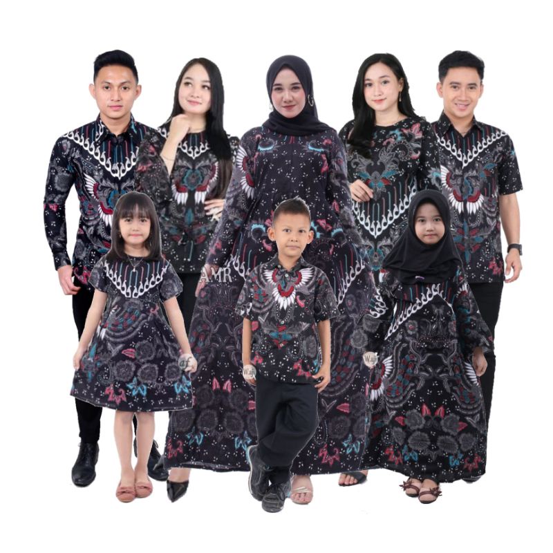 Batik couple keluarga modern terbaru set couple batik keluarga gamis jumbo termurah di shopee / Baju