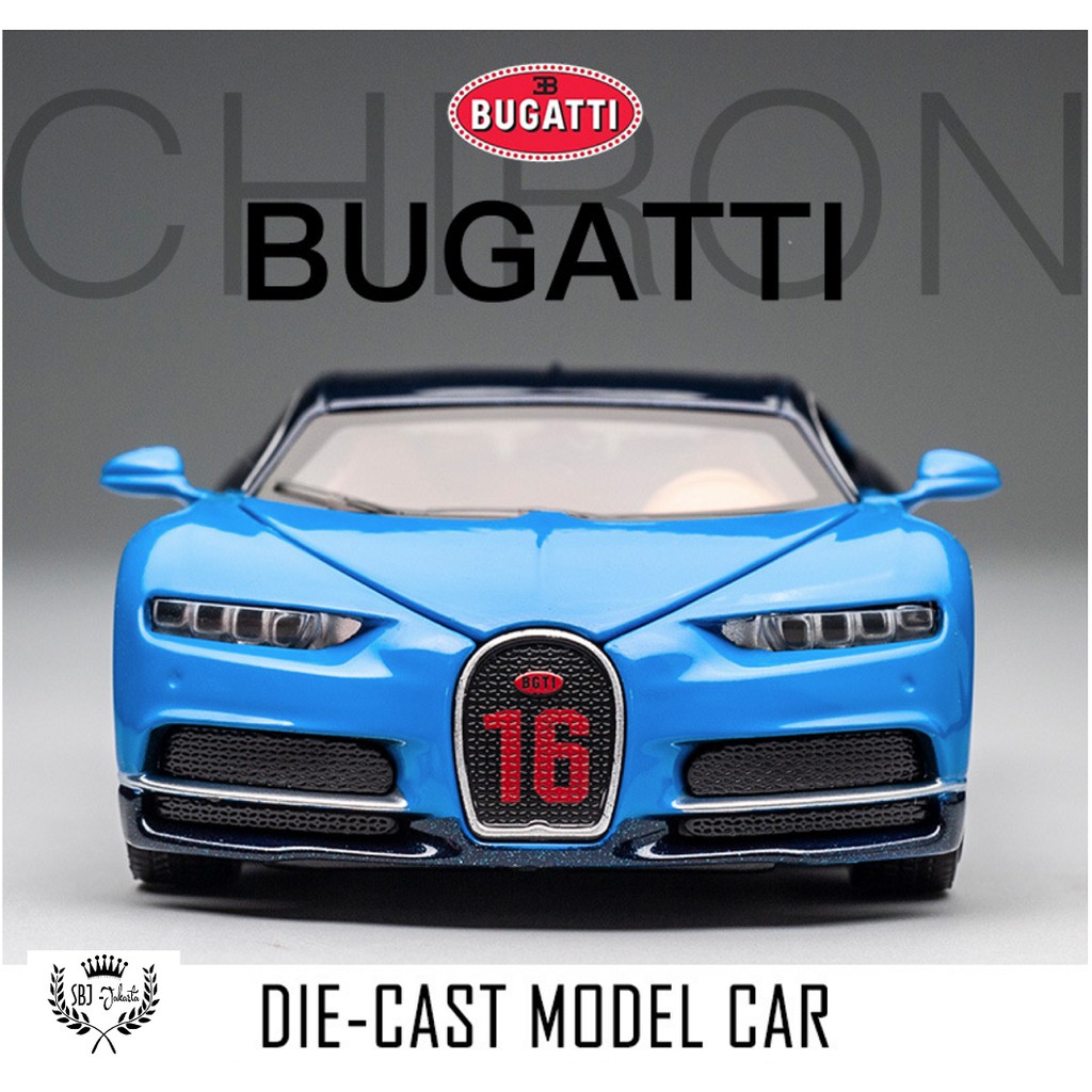 Diecast Miniauto Original Mobil BUGATTI CHIRON Metal Collection 1:32