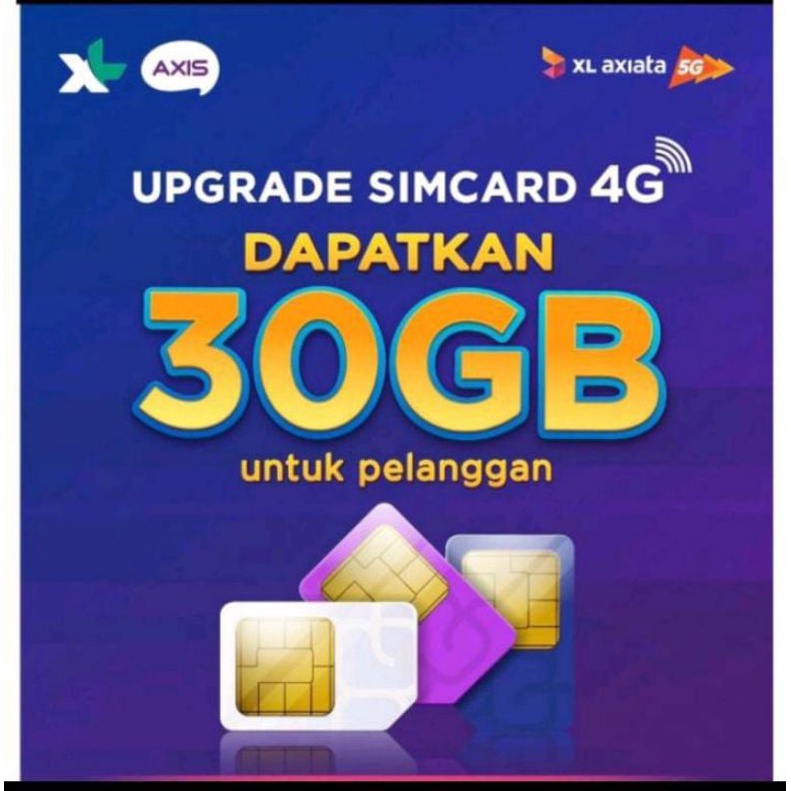 Kartu Upgrade 4G Xl dan Axis