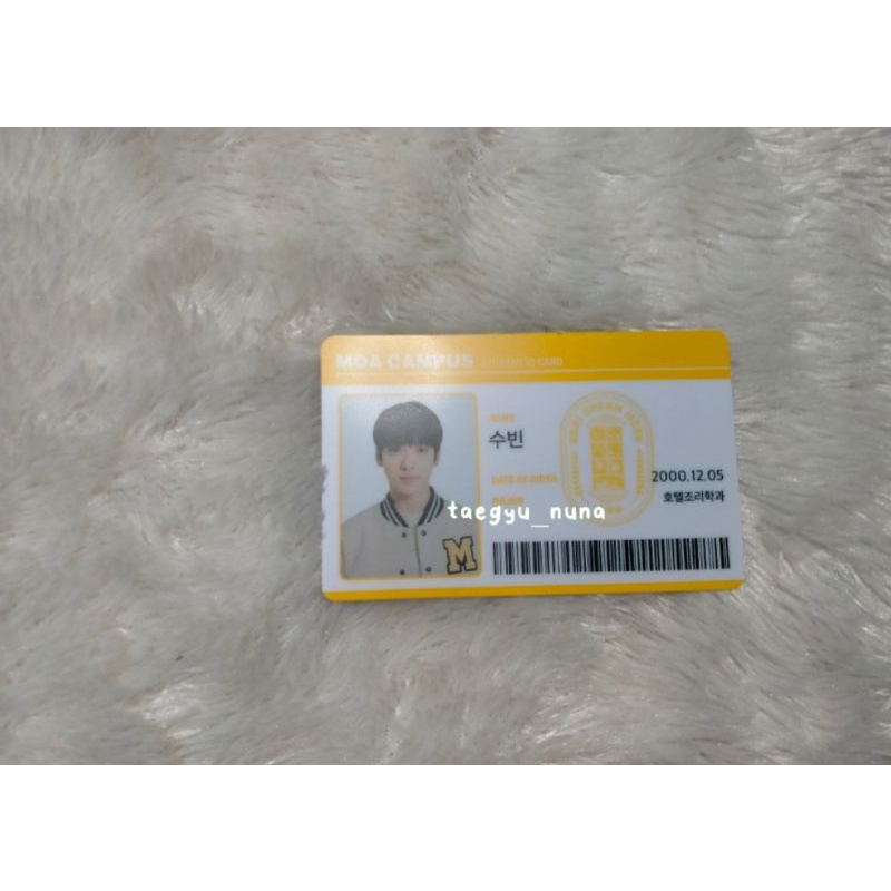 WTS [ WANT TO SALE ] ID CARD MOA CAMPUS SOOBIN HUENINGKAI TAEHYUN