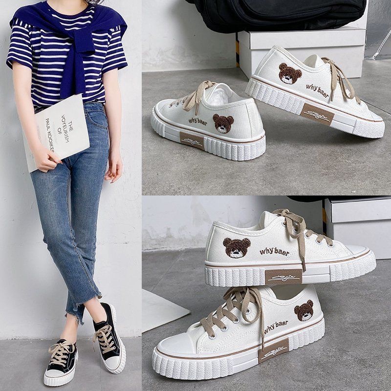 HS / COD Sepatu 213/225 Wanita Sneakers Tali Kanvas Model Terbaru 2021 Trendy dan Elegan