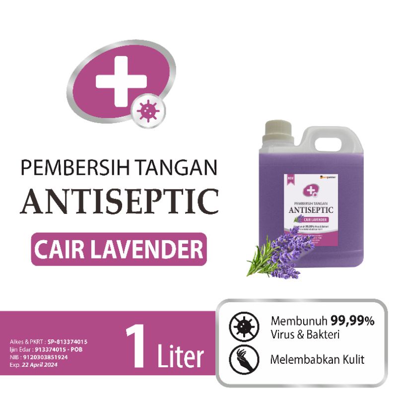 Handsanitizer antiseptic cair LAVENDER jurigen 1 liter