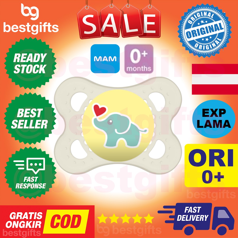 MAM PACIFIER PCF ORIGINAL 0+ MONTHS EMPENG PUTING SUSU IBU DOT ANAK BAYI CEWE COWO 0 BULAN UNISEX 1