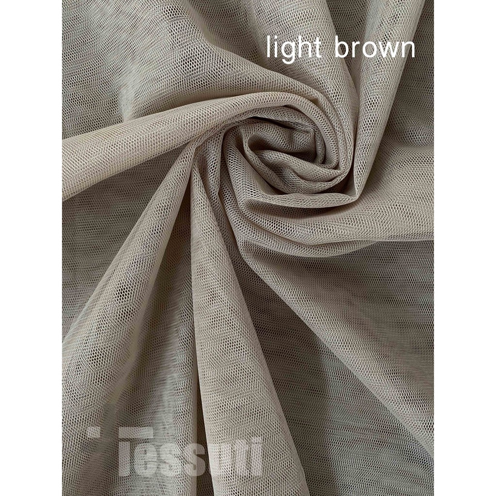 KAIN TILE HALUS POLOS / SOFT TULLE-light brown