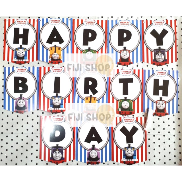 Banner Flag/Bunting Flag Ultah Karakter Thomas&Friends