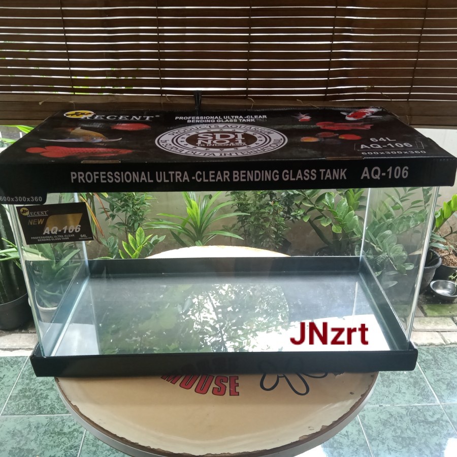 Aquarium Aquascape Akuarium Kaca Bending Glass Tank RECENT AQ-106 60cm